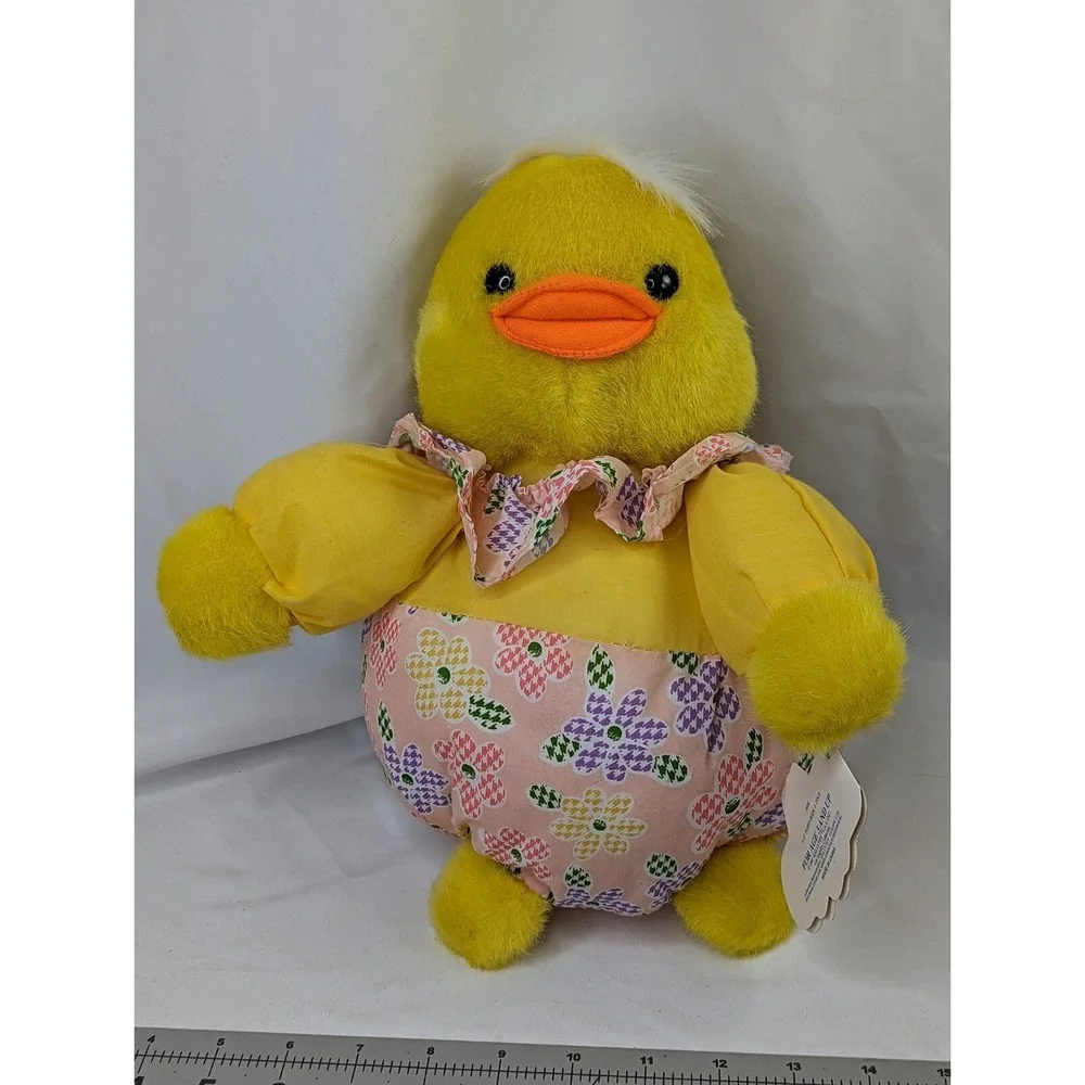 Kellytoy Yellow Puffy Duck Chick Plush 11 Inch Stuffed Animal Toy‎
